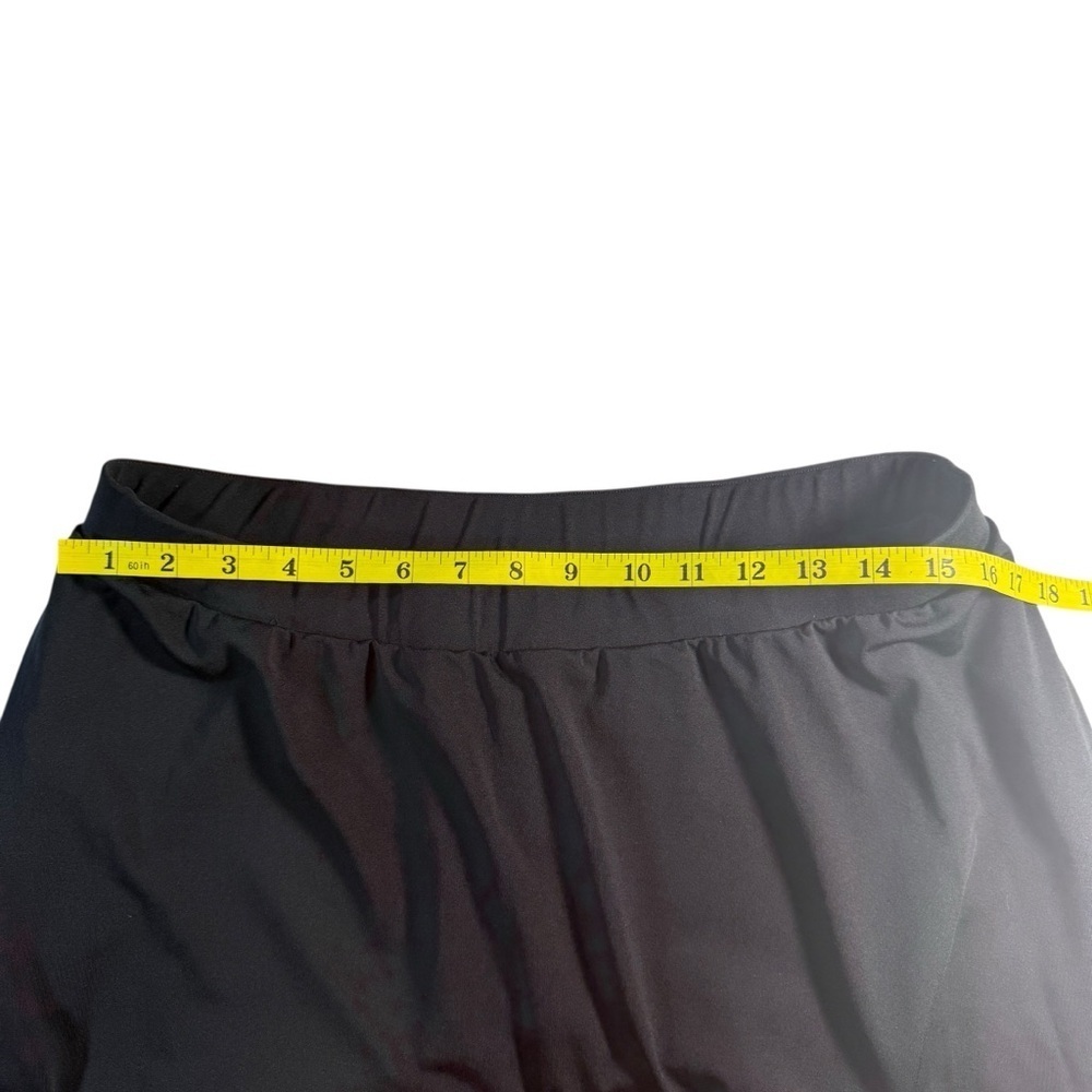 HydroChic Ruched Runner Swim Skirt 2X Black Skirted Leggings Modest UPF Beach - Picture 9 of 14